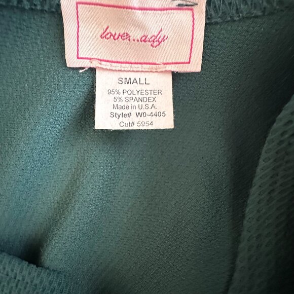 love...ady Women's Small Green Mini Fit & Flare With Short Cup Sleeves Dress - Picture 14 of 15